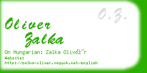 oliver zalka business card